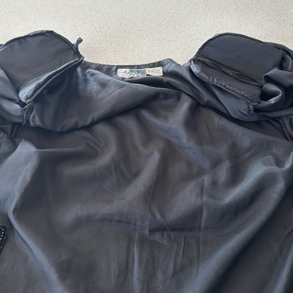 Vintage 80s Silk Sequin Beaded Long Sleeve ART DECO Jacket small India by Carina - Picture 15 of 15